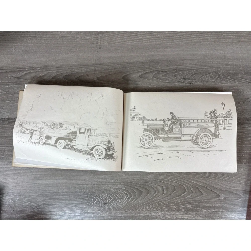 Vintage Trains Ships and Planes Magic Drawing Book Saml Gabriel Sons NY‎ Unused